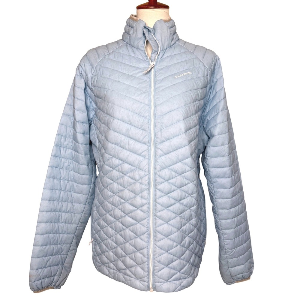CRAGHOPPERS Womens ExpoLite Puffer Jacket XL 12 Lt Blue Outdoors Hiking Winter